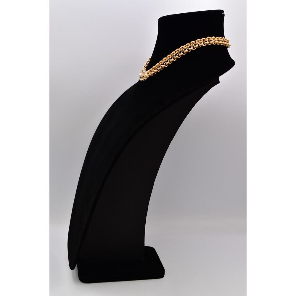 Authentic Dior Gold and Black Necklace with Pearl and Crystal Accents - Picture 7 of 12
